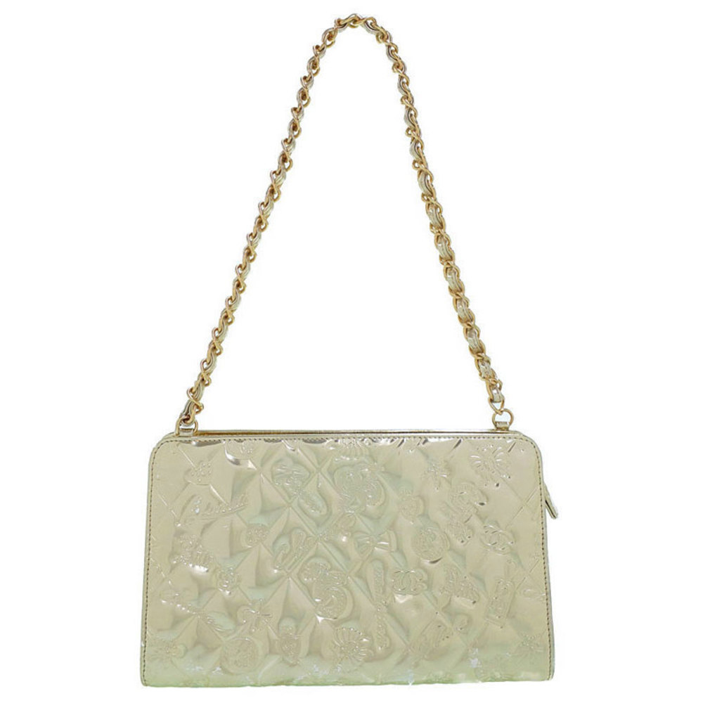 Chanel Icon Symbol Charm Chain Shoulder Bag Black